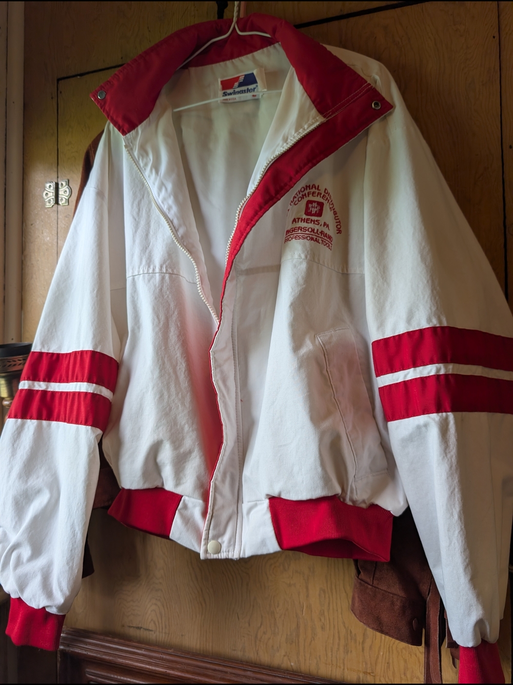 Vintage Swingster 1991 Ingersoll Rand Tools Bomber Jacket 80's Windbreaker Rare